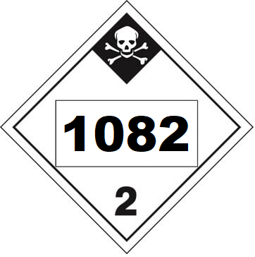 UN 1082 Hazmat Placard, Class 2.3, Vinyl