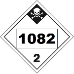 UN 1082 Hazmat Placard, Class 2.3, Tagboard