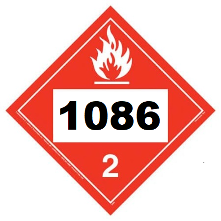 UN 1086 Hazmat Placard, Tagboard