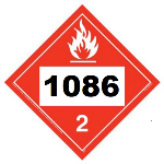 UN 1086 Hazmat Placard, Tagboard