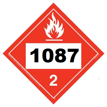 UN 1087 Hazmat Placard, Vinyl