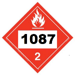 UN 1087 Hazmat Placard, Tagboard