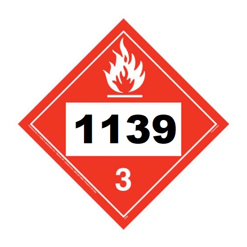 UN 1139 Hazmat Placard Class 3 Vinyl