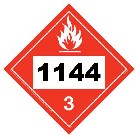 UN 1144 Hazmat Placard, Class 3, Tagboard
