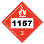 UN 1157 Hazmat Placard, Class 3, Tagboard