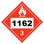 UN 1162 Hazmat Placard, Class 3, Tagboard