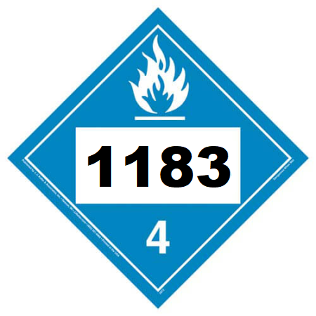 UN 1183 Hazmat Placard, Class 4.3, Tagboard