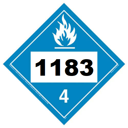 UN 1183 Hazmat Placard, Class 4.3, Vinyl