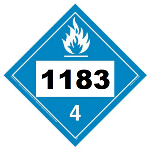 UN 1183 Hazmat Placard, Class 4.3, Tagboard