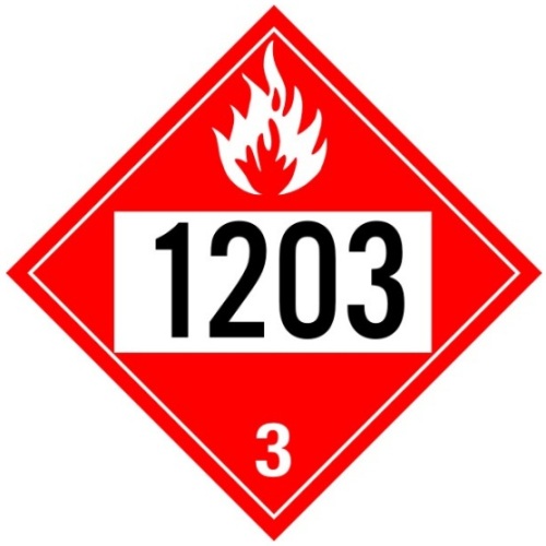 Flammable Liquid Placard UN 1203 Vinyl