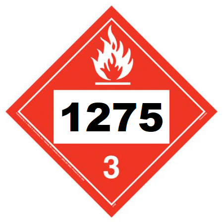 UN 1275 Hazmat Placard, Class 3, Tagboard
