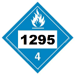 UN 1295 Hazmat Placard, Class 4.3, Vinyl