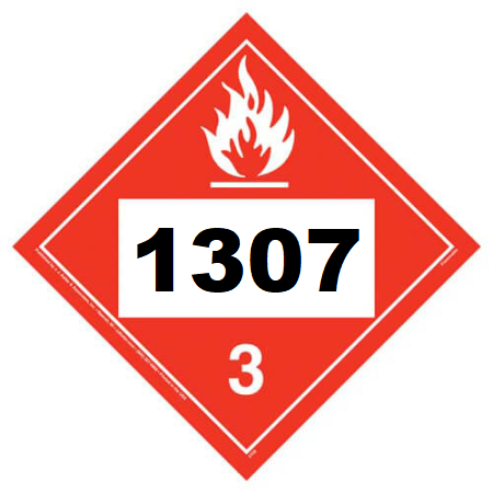 UN 1307 Flammable Liquid Placard, Tagboard