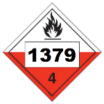 UN 1379 Hazmat Placard, Class 4.2, Vinyl