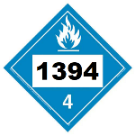 UN 1394 Hazmat Placard, Class 4.3, Vinyl