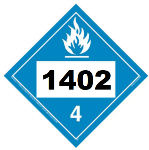 UN 1402 Hazmat Placard, Class 4.3, Vinyl