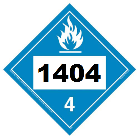 UN 1404 Hazmat Placard, Class 4.3, Tagboard