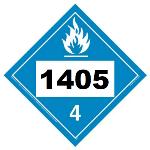 UN 1405 Hazmat Placard, Class 4.3, Vinyl