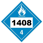 UN 1408 Hazmat Placard, Class 4.3, Vinyl