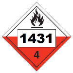 UN 1431 Hazmat Placrad, Class 4.2, Vinyl