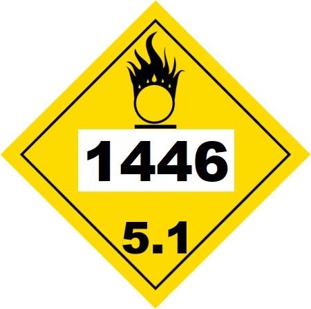 UN 1446 Hazmat Placard, Class 5.1, Vinyl