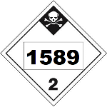 UN 1589 Hazmat Placard, Class 2.3, Tagboard