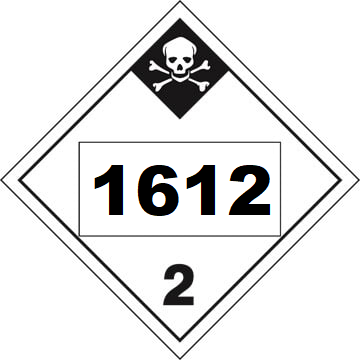 Un 1612 Hazmat Placard, Class 2.3, Tagboard