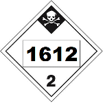 Un 1612 Hazmat Placard, Class 2.3, Vinyl