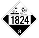 Corrosive Placard UN 1824 Vinyl