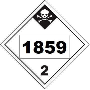 Un 1859 Hazmat Placard, Class 2.3, Vinyl