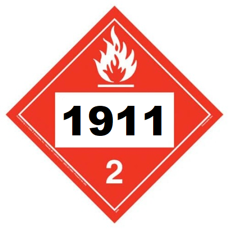 UN 1911 Hazmat Placard, Vinyl