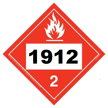 UN 1912 Hazmat Placard, Vinyl