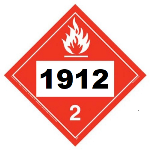 UN 1912 Hazmat Placard, Tagboard