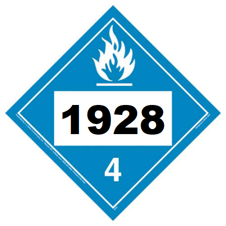 UN 1928 Hazmat Placard, Class 4.3, Vinyl