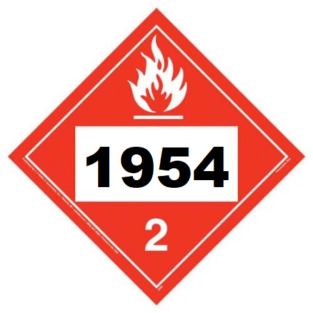 UN 1954 Hazmat Placard, Vinyl