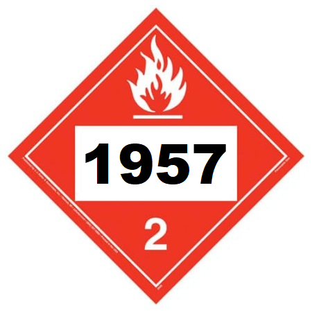 UN 1957 Hazmat Placard, Vinyl