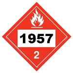 UN 1957 Hazmat Placard, Tagboard