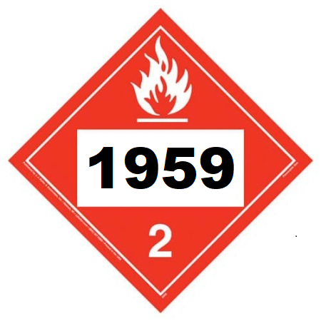 UN 1959 Hazmat Placard, Vinyl