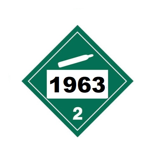 UN 1963 Hazmat Placard Class 2 Vinyl
