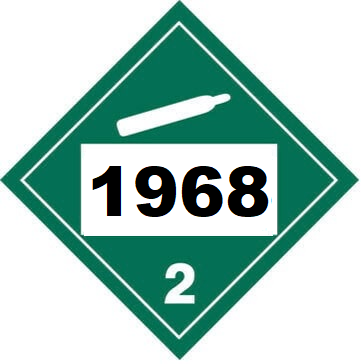 UN 1968 Hazmat Placard, Class 2.2, Vinyl