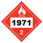 UN 1971 Hazmat Placard, Vinyl