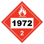 UN 1972 Hazmat Placard, Tagboard