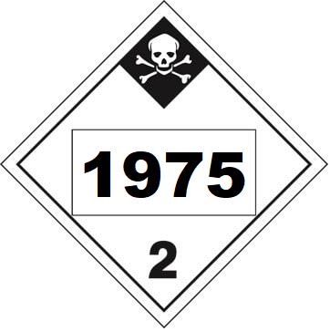 UN 1975 Hazmat Placard, Class 2.3, Vinyl