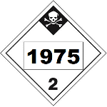 UN 1975 Hazmat Placard, Class 2.3, Vinyl