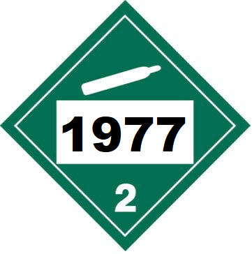 UN 1977 Hazmat Placard, Class 2.2, Vinyl