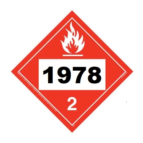 UN 1978 Hazmat Placard Vinyl