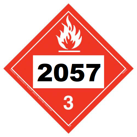 UN 2057 Hazmat Placard, Class 3, Vinyl