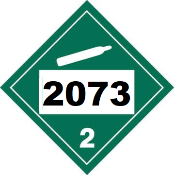 UN 2073 Hazmat Placard, Class 2.2, Tagboard