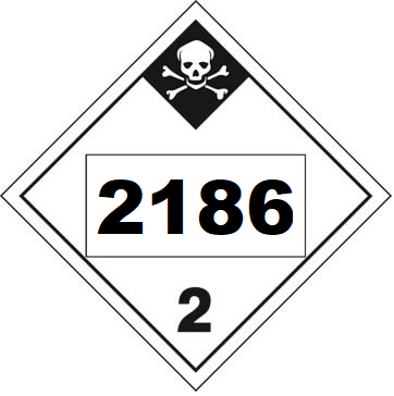 UN 2186 Hazmat Placard, Class 2.3, Vinyl