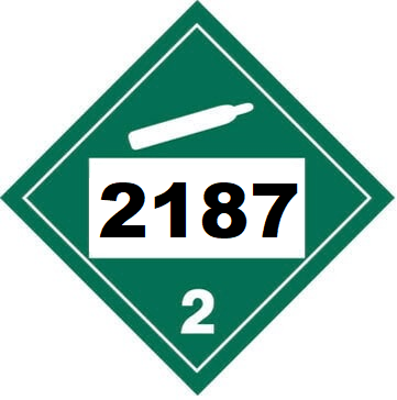 UN 2187 Hazmat Placard, Class 2.2, Vinyl